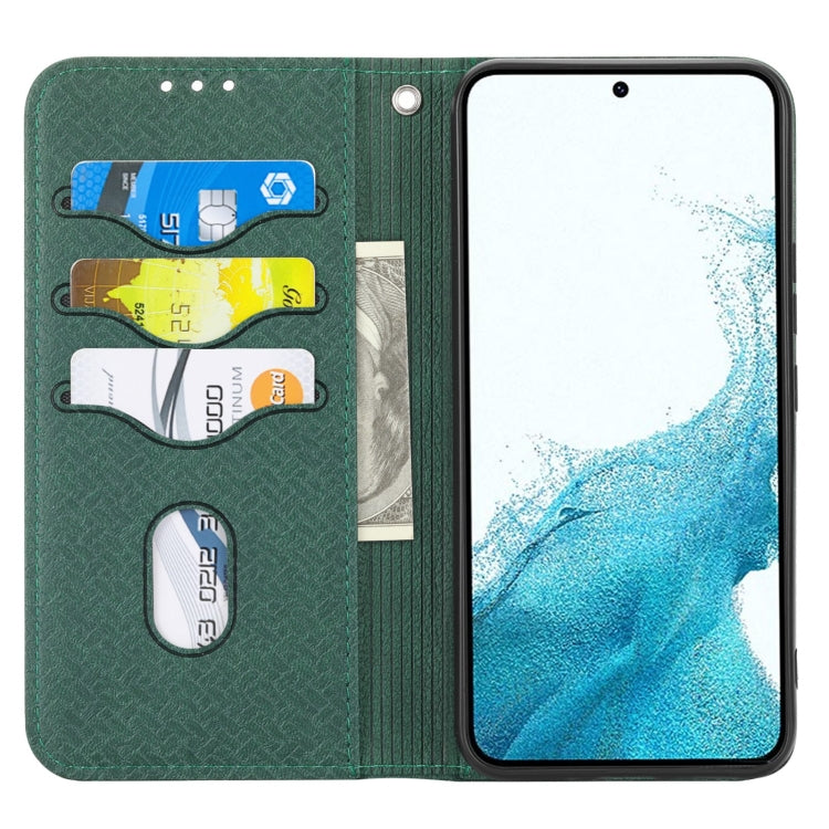 Woven Texture Stitching Magnetic Leather Phone Case