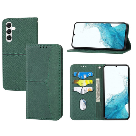 Woven Texture Stitching Magnetic Leather Phone Case