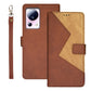 idewei Two-color Splicing Leather Phone Case