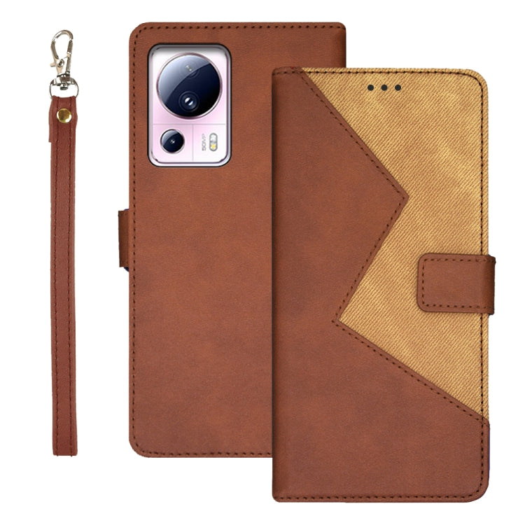 idewei Two-color Splicing Leather Phone Case