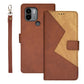 idewei Two-color Splicing Leather Phone Case