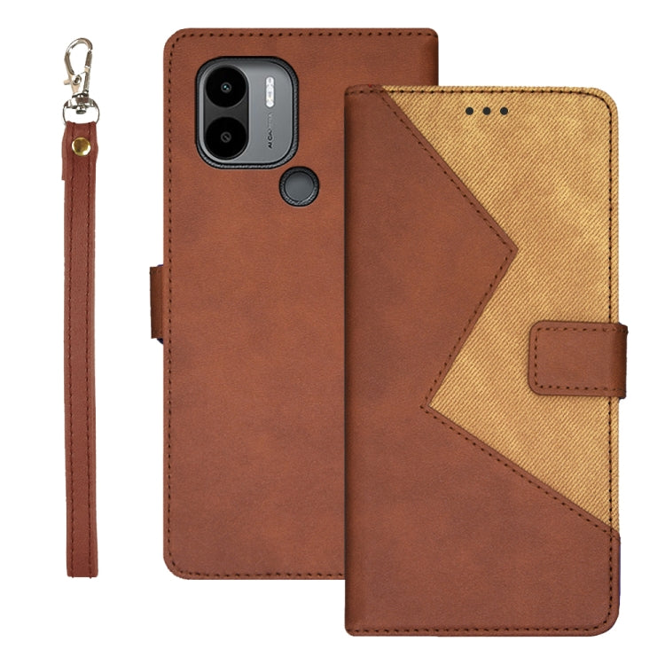 idewei Two-color Splicing Leather Phone Case