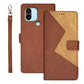 idewei Two-color Splicing Leather Phone Case