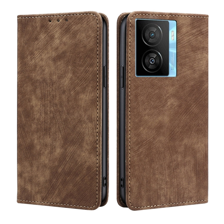 RFID Anti-theft Brush Magnetic Leather Phone Case
