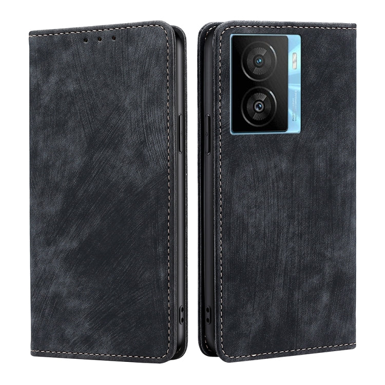 RFID Anti-theft Brush Magnetic Leather Phone Case