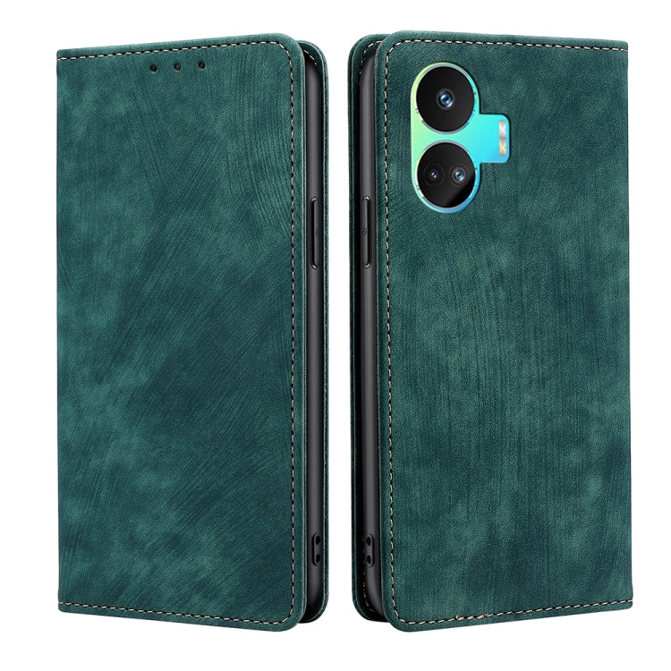 RFID Anti-theft Brush Magnetic Leather Phone Case