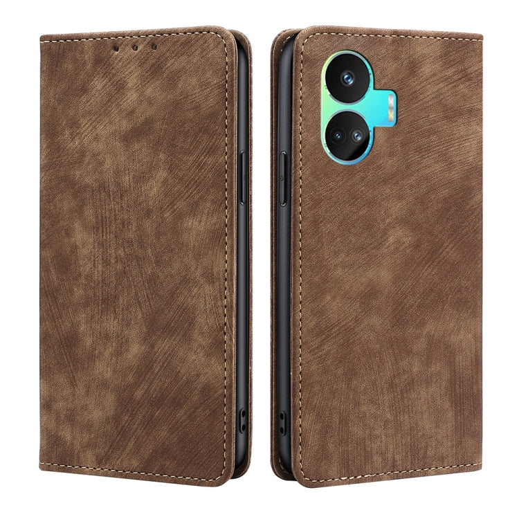 RFID Anti-theft Brush Magnetic Leather Phone Case