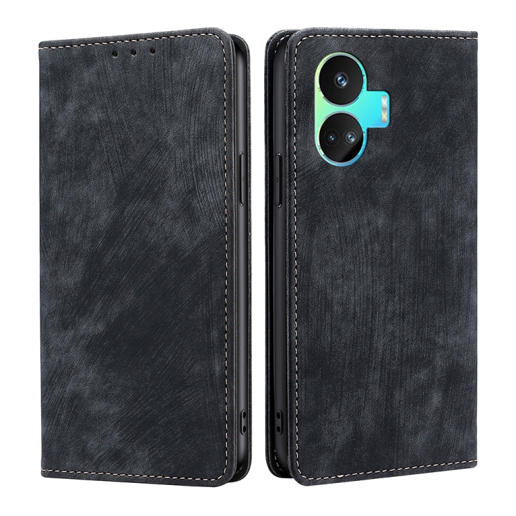 RFID Anti-theft Brush Magnetic Leather Phone Case