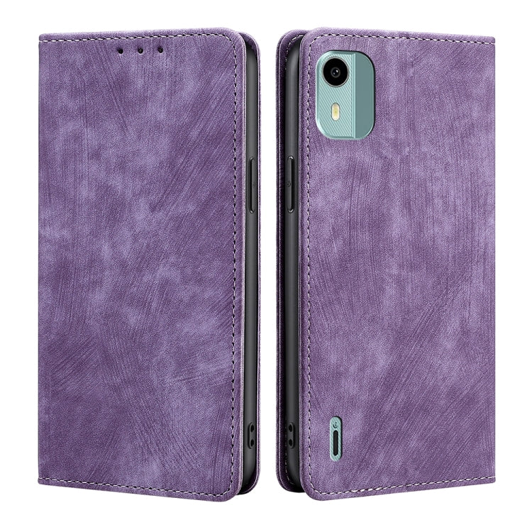 RFID Anti-theft Brush Magnetic Leather Phone Case