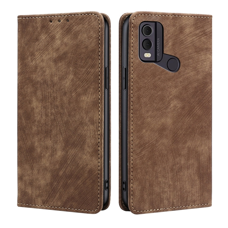 RFID Anti-theft Brush Magnetic Leather Phone Case