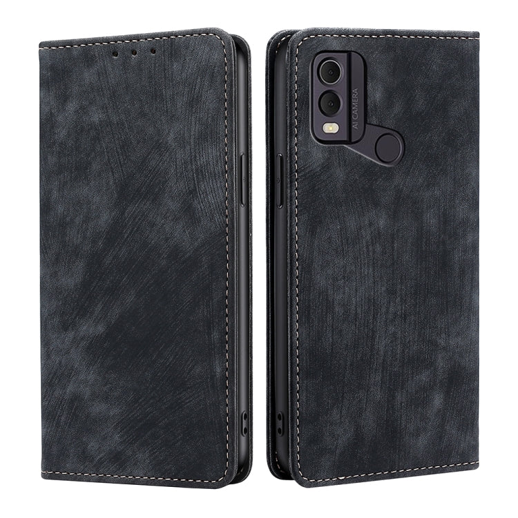 RFID Anti-theft Brush Magnetic Leather Phone Case