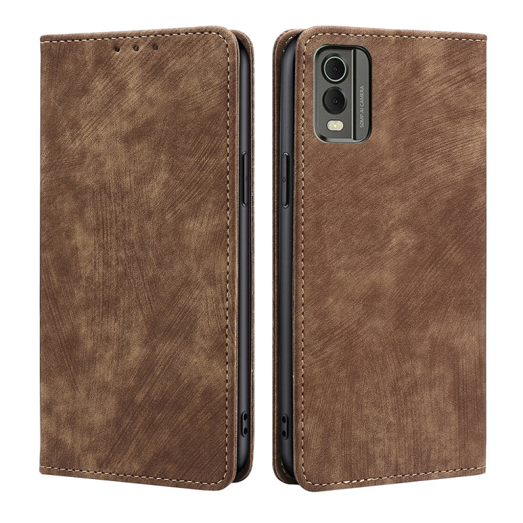 RFID Anti-theft Brush Magnetic Leather Phone Case
