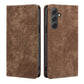 RFID Anti-theft Brush Magnetic Leather Phone Case