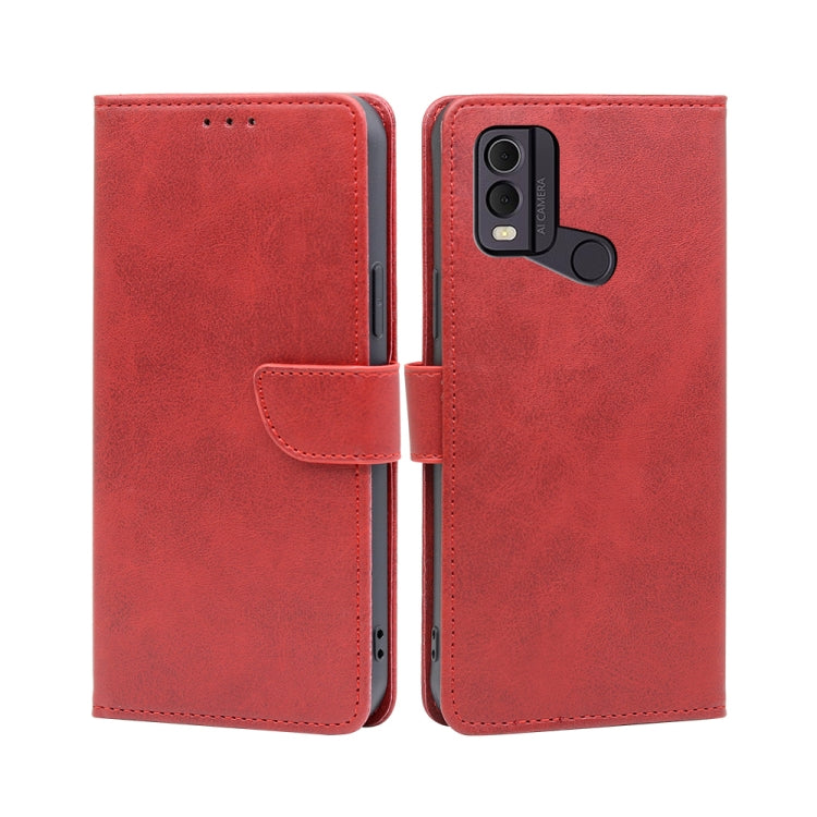 Calf Texture Buckle Flip Leather Phone Case
