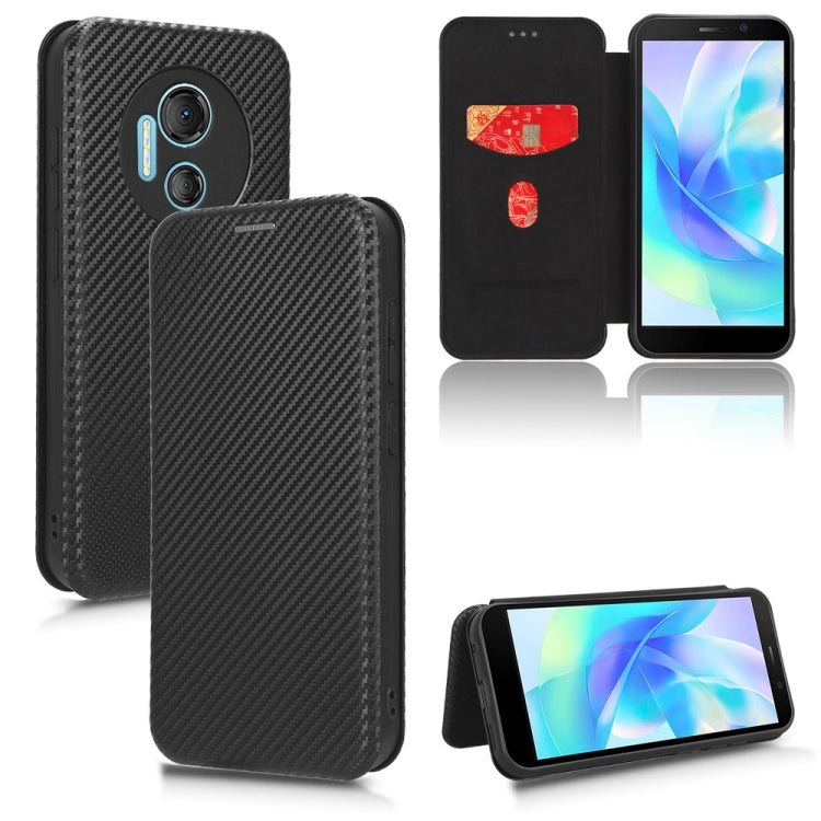 Carbon Fiber Texture Flip Leather Phone Case