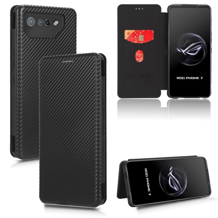 Carbon Fiber Texture Flip Leather Phone Case