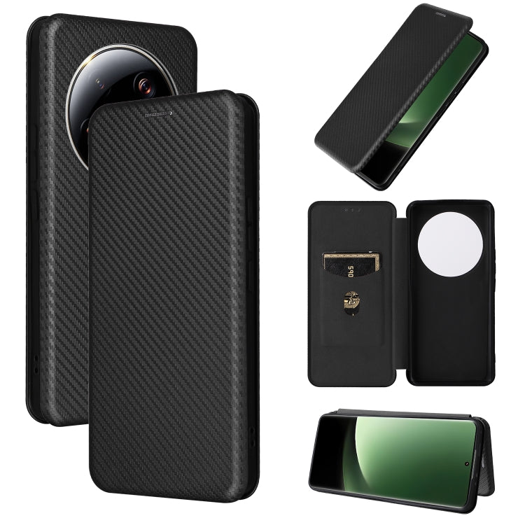 Carbon Fiber Texture Flip Leather Phone Case