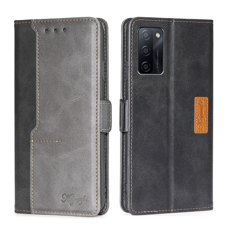 Contrast Color Side Buckle Leather Phone Case