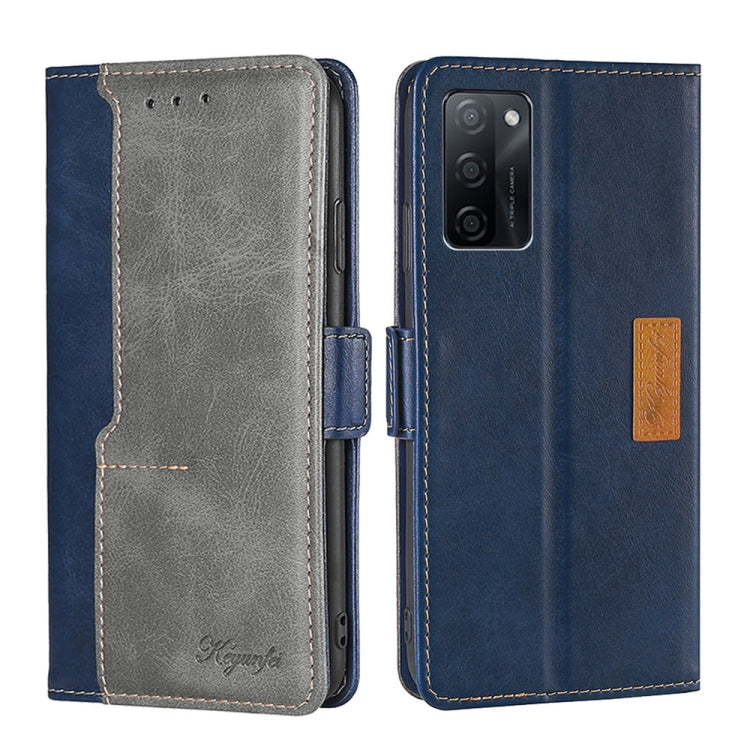 Contrast Color Side Buckle Leather Phone Case