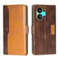 Contrast Color Side Buckle Leather Phone Case