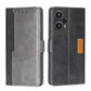 Contrast Color Side Buckle Leather Phone Case