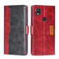Contrast Color Side Buckle Leather Phone Case