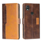 Contrast Color Side Buckle Leather Phone Case