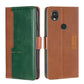 Contrast Color Side Buckle Leather Phone Case