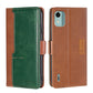 Contrast Color Side Buckle Leather Phone Case