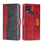 Contrast Color Side Buckle Leather Phone Case