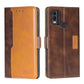 Contrast Color Side Buckle Leather Phone Case