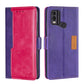 Contrast Color Side Buckle Leather Phone Case