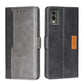 Contrast Color Side Buckle Leather Phone Case