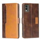 Contrast Color Side Buckle Leather Phone Case