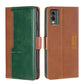 Contrast Color Side Buckle Leather Phone Case