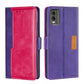 Contrast Color Side Buckle Leather Phone Case