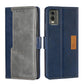 Contrast Color Side Buckle Leather Phone Case