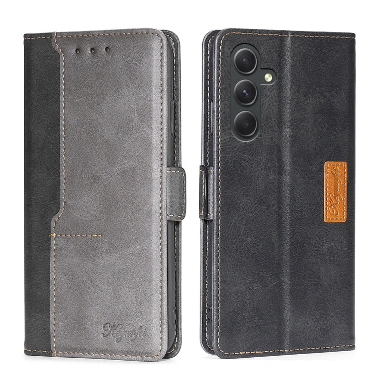Contrast Color Side Buckle Leather Phone Case