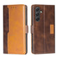 Contrast Color Side Buckle Leather Phone Case