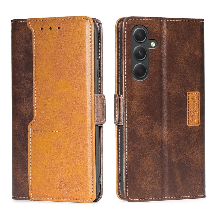 Contrast Color Side Buckle Leather Phone Case