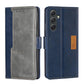 Contrast Color Side Buckle Leather Phone Case