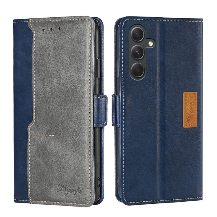 Contrast Color Side Buckle Leather Phone Case