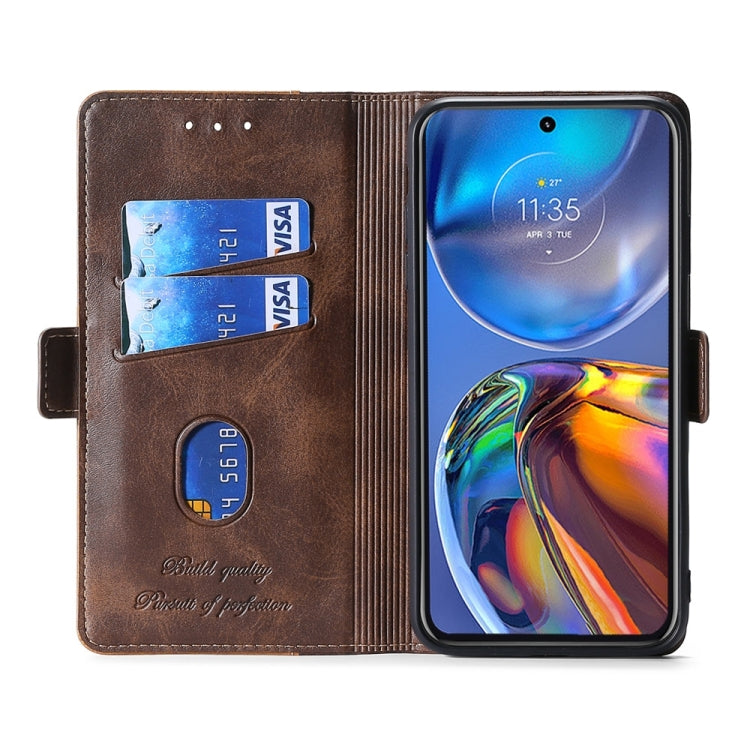 Contrast Color Side Buckle Leather Phone Case