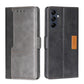 Contrast Color Side Buckle Leather Phone Case
