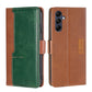 Contrast Color Side Buckle Leather Phone Case