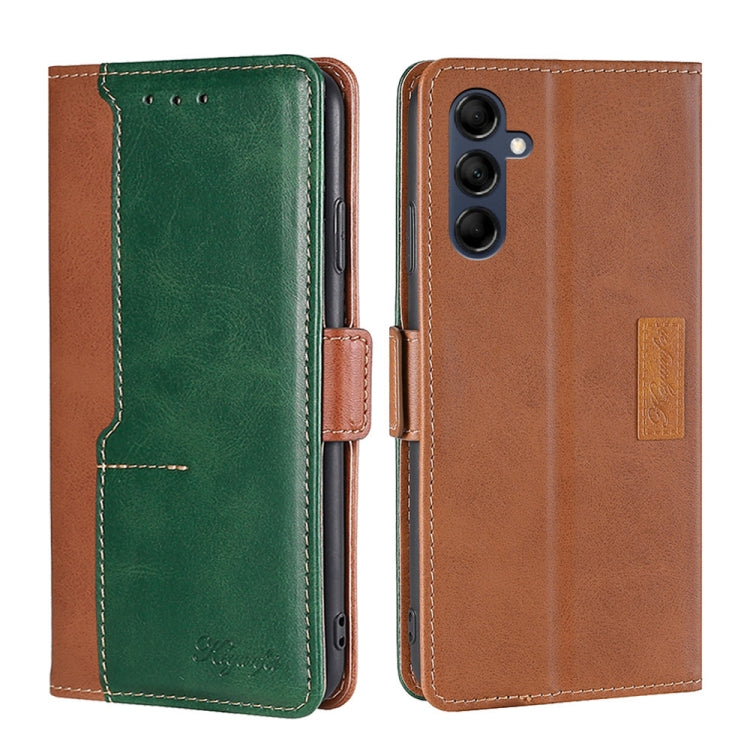 Contrast Color Side Buckle Leather Phone Case