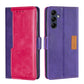 Contrast Color Side Buckle Leather Phone Case