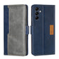 Contrast Color Side Buckle Leather Phone Case