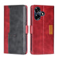 Contrast Color Side Buckle Leather Phone Case
