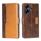 Contrast Color Side Buckle Leather Phone Case